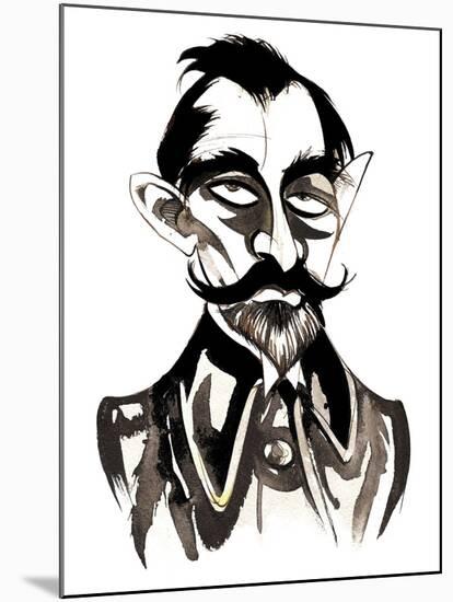 Nikolai Roslavets - black-and-white caricature-Neale Osborne-Mounted Giclee Print