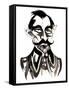 Nikolai Roslavets - black-and-white caricature-Neale Osborne-Framed Stretched Canvas