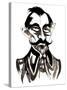 Nikolai Roslavets - black-and-white caricature-Neale Osborne-Stretched Canvas