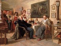 The Market. the Sale of Serfs, 1866-Nikolai Vasilievich Nevrev-Stretched Canvas