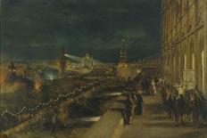 Illumination of Moscow on the Occasion of the Coronation of Emperor Alexander III-Nikolai Yegorovich Makovsky-Framed Stretched Canvas