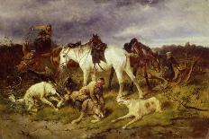 Wolf Hunting, 1870-Nikolai Yegorovich Sverchkov-Framed Stretched Canvas