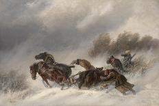 Troika on a Winter Road, End 1860s-Early 1870s-Nikolai Yegorovich Sverchkov-Giclee Print