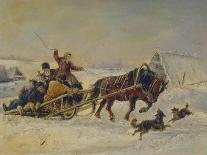 Bear Hunters in the Blizzard-Nikolai Yegorovich Sverchkov-Giclee Print