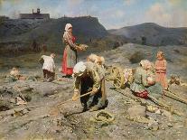 Poor People Gathering Coal at an Exhausted Mine, 1894-Nikolaj Alekseevich Kasatkin-Giclee Print