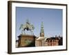 Nikolaj Church and Frederik VII Equestrian Statue, Copenhagen, Denmark, Scandinavia-Sergio Pitamitz-Framed Photographic Print