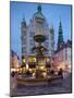 Nikolaj Church and Restaurants at Dusk, Armagertorv, Copenhagen, Denmark, Scandinavia, Europe-Frank Fell-Mounted Photographic Print