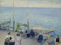 The Cafe Terrace at the Lake Geneva, 1908-Nikolaj Klodt-Framed Giclee Print