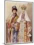Nikolay Aleksandrovich Czar Nicolas II with Alexandra in Ancient Muscovite Dress-Frederic De Haenen-Mounted Art Print