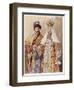 Nikolay Aleksandrovich Czar Nicolas II with Alexandra in Ancient Muscovite Dress-Frederic De Haenen-Framed Art Print