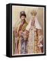 Nikolay Aleksandrovich Czar Nicolas II with Alexandra in Ancient Muscovite Dress-Frederic De Haenen-Framed Stretched Canvas