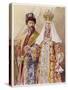 Nikolay Aleksandrovich Czar Nicolas II with Alexandra in Ancient Muscovite Dress-Frederic De Haenen-Stretched Canvas