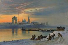 Winter in Irkutsk at the Angara, 1886-Nikolay Fjodorow Dobrovolsky-Stretched Canvas