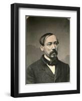 Nikolay Nekrasov, Russian Poet and Publisher, Late 1850S-Karl August Bergner-Framed Giclee Print