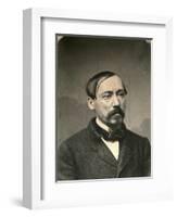 Nikolay Nekrasov, Russian Poet and Publisher, Late 1850S-Karl August Bergner-Framed Giclee Print