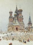 St. Basil's Cathedral, Red Square, Moscow, c.1917-Nikolay Nikanorovich Dubovskoy-Premium Giclee Print