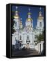 Nikolsky Cathedral, Saint Petersburg, Russia-Walter Bibikow-Framed Stretched Canvas