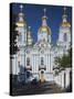 Nikolsky Cathedral, Saint Petersburg, Russia-Walter Bibikow-Stretched Canvas