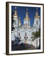 Nikolsky Cathedral, Saint Petersburg, Russia-Walter Bibikow-Framed Premium Photographic Print