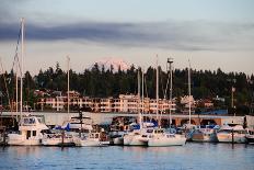 Sailboats and Mt. Rainier-nikon700photog-Photographic Print