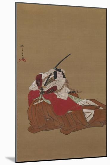 Nikuhitsu Ukiyo-E: Ichikawa Danjuro V in the Shibaraku Role, C. 1778-Katsukawa Shunsho-Mounted Giclee Print