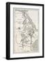 Nile Basin Old Map. By Unidentified Author, Published On Le Tour Du Monde, Paris, 1867-marzolino-Framed Art Print