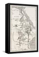 Nile Basin Old Map. By Unidentified Author, Published On Le Tour Du Monde, Paris, 1867-marzolino-Framed Stretched Canvas