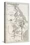 Nile Basin Old Map. By Unidentified Author, Published On Le Tour Du Monde, Paris, 1867-marzolino-Stretched Canvas