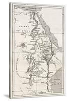 Nile Basin Old Map. By Unidentified Author, Published On Le Tour Du Monde, Paris, 1867-marzolino-Stretched Canvas