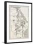 Nile Basin Old Map. By Unidentified Author, Published On Le Tour Du Monde, Paris, 1867-marzolino-Framed Art Print