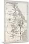 Nile Basin Old Map. By Unidentified Author, Published On Le Tour Du Monde, Paris, 1867-marzolino-Mounted Art Print