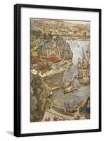 Nile by the Gala'A Bridge, 1942-Mohammed Nagy-Framed Giclee Print