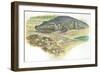 Nile Crocodile Crocodylus Niloticus Near its Laid Eggs-null-Framed Giclee Print