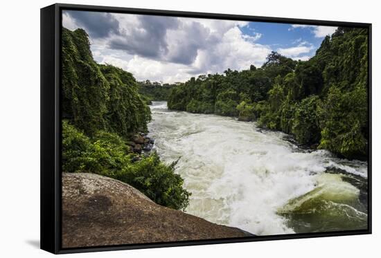 Nile Falls Near Jinja, Uganda, East Africa, Africa-Michael-Framed Stretched Canvas