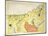 Nile River Delta, Red Sea and Mount Sinai, from Atlas of the World in Thirty-Three Maps, 1553-Battista Agnese-Mounted Giclee Print