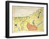 Nile River Delta, Red Sea and Mount Sinai, from Atlas of the World in Thirty-Three Maps, 1553-Battista Agnese-Framed Giclee Print