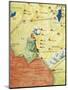 Nile River Delta, Red Sea and Mount Sinai, from Atlas of the World in Thirty-Three Maps, 1553-Battista Agnese-Mounted Giclee Print