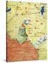 Nile River Delta, Red Sea and Mount Sinai, from Atlas of the World in Thirty-Three Maps, 1553-Battista Agnese-Stretched Canvas