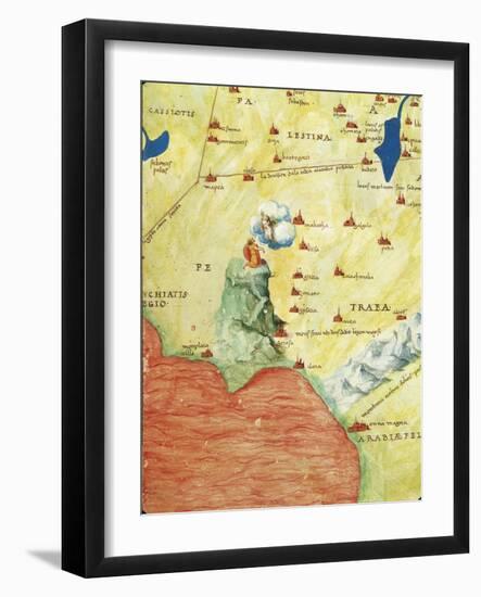 Nile River Delta, Red Sea and Mount Sinai, from Atlas of the World in Thirty-Three Maps, 1553-Battista Agnese-Framed Giclee Print