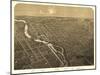 Niles, Michigan - Panoramic Map-Lantern Press-Mounted Art Print
