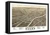 Niles, Ohio - Panoramic Map-Lantern Press-Framed Stretched Canvas