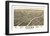 Niles, Ohio - Panoramic Map-Lantern Press-Framed Art Print