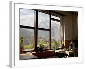 Nilgiri Range Whilst Enjoying Breakfast in Om's Home Hotel at Jomsom on the Annapurna Circuit Trek-Don Smith-Framed Photographic Print