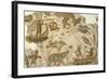 Nilotic Mosaic Depicting Pygmies Hunting Hippopotamus, 3rd Century-null-Framed Giclee Print