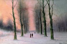 Snow Scene-Wanstead Park-Nils Hans Christiansen-Laminated Giclee Print