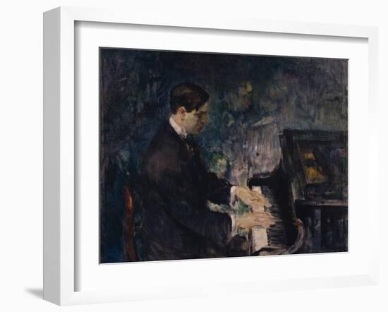 Nils Larsen playing, 1912-Bernhard Dorotheus Folkestad-Framed Giclee Print