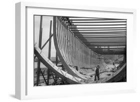 Nilson and Kelez Shipbuilding Yards in Seattle, 1916-Ashael Curtis-Framed Giclee Print