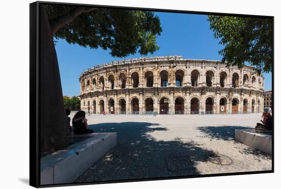 Nimes, Gard Department, Languedoc-Roussillon, France. The Roman amphitheatre.-null-Framed Stretched Canvas