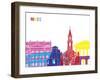 Nimes Skyline Pop-paulrommer-Framed Art Print