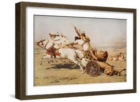 Nimrod, a Mighty Hunter, Illustration from 'The Outline of History' by H.G. Wells, Volume I,…-Briton Rivière-Framed Giclee Print